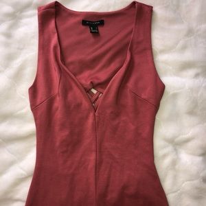 Rust Midi Dress with back cutout